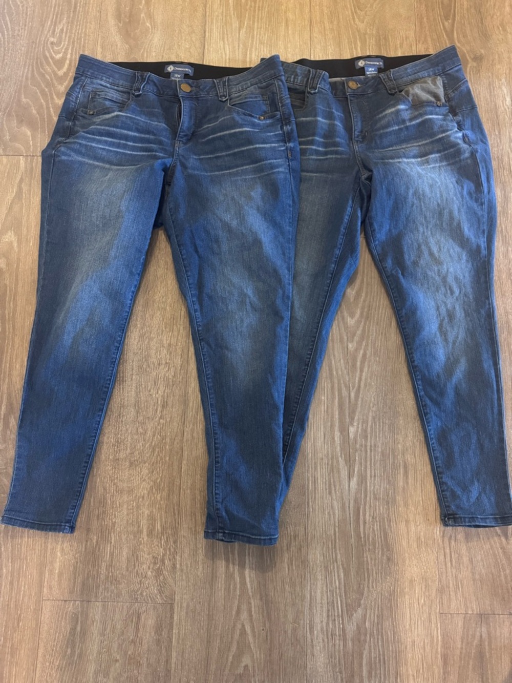 2 pairs of Democracy dark wash  Skinny Jeans Ab Solution